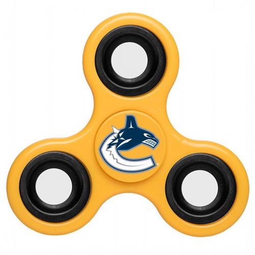 NHL Vancouver Canucks 3 Way Fidget Spinner D117 - Yellow